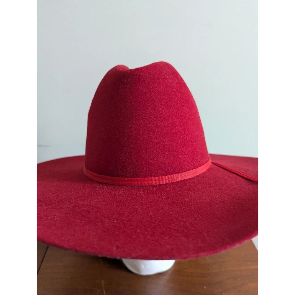 Vintage Bailey Cowboy Hat Double Fur Blend Red Size 6 7/8 Western USA Made GUC